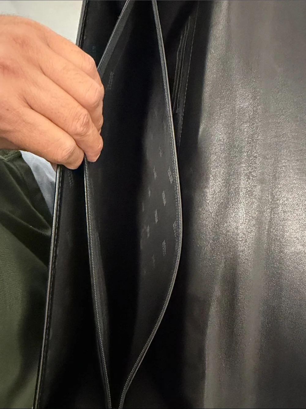 Montblanc Black Leather Briefcase with Silver Hardware